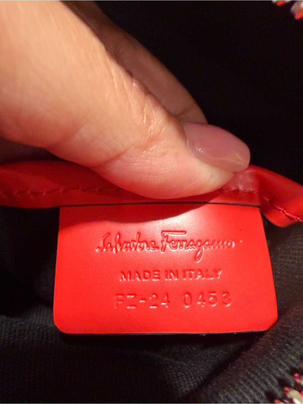Salvatore Ferragamo Red Embossed Patent Leather Crossbody - Picture 8 of 13
